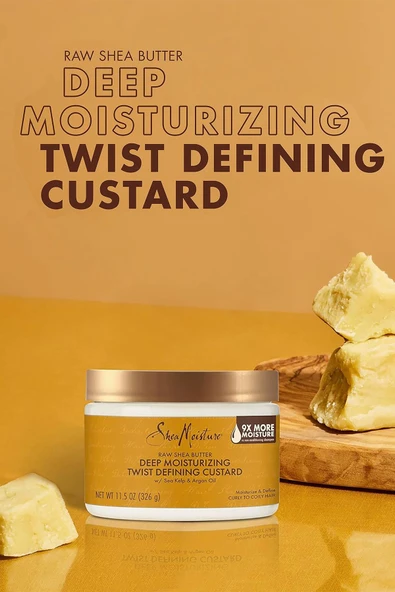 Shea Moisture Raw Shea Butter Nemlendirici Bukle Belirginleştirici Durulanmayan Saç Kremi 326GR - 3