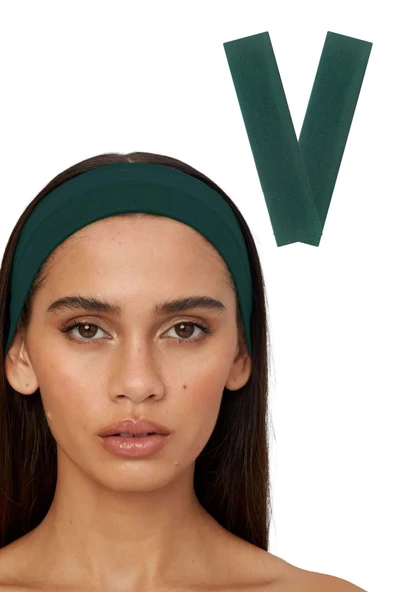 2'li Spor Saç Bantları - Kadın & Erkek Yoga Makyaj Bandana Yüz Yıkama Cilt Bakım Spor Gym Spa Saç Bandı Seti - 6