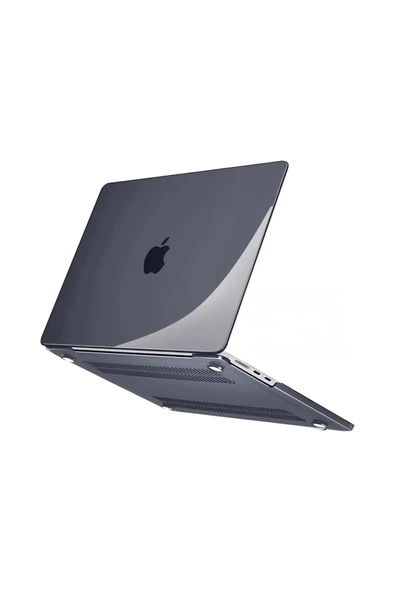 MacBook Air M2 13.6 A2681 2022 Kristal Siyah Kılıf Kapak Koruma - Resim 2