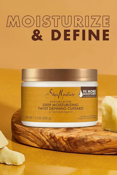 Shea Moisture Raw Shea Butter Nemlendirici Bukle Belirginleştirici Durulanmayan Saç Kremi 326GR - 4