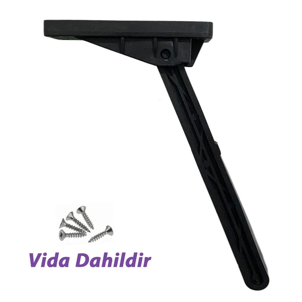 4 Adet Katlanabilir Siyah Yer Sofra Ayağı Katlanır Yer Sofrası Sini Altı Plastik Ayak 22 Cm - 3