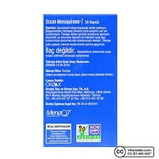 Ocean MK-7 100 mcg Vitamin K2 30 Kapsül - Resim 2