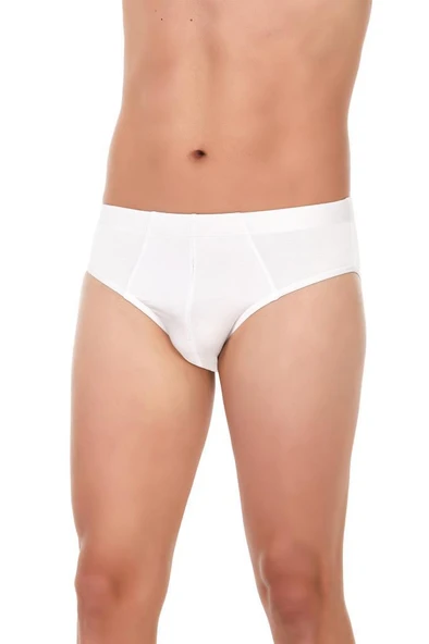 3 Adet Yıldız Erkek Bambu Slip Külot Beyaz 395
