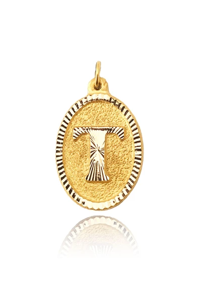 0.25 Gram 14 Ayar Altın T Harf Kolye ucu
