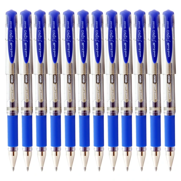 Uniball Signo Broad Pen 1.0mm İmza Kalemi Mavi 12'li Kutu