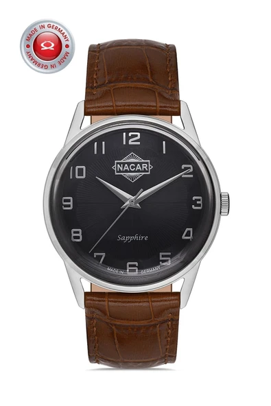 Safir Camlı Kurmalı Alman Üretimi Klasik Erkek Kol Saati ürün görseli 1