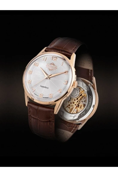 Safir Camlı Kurmalı Alman Üretimi Klasik Erkek Kol Saati ürün görseli 1