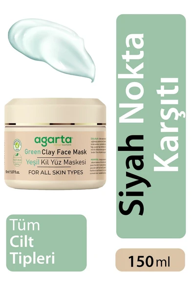 AGARTA DOĞAL YEŞİL KİL YÜZ MASKESİ 150 ML