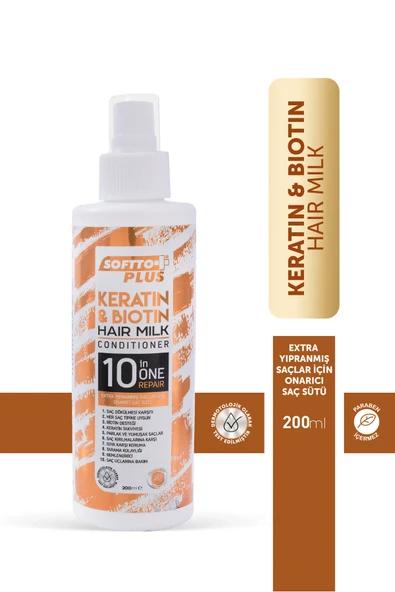 SOFTTO PLUS KERATİN & BİOTİN SAÇ SÜTÜ 250 ML