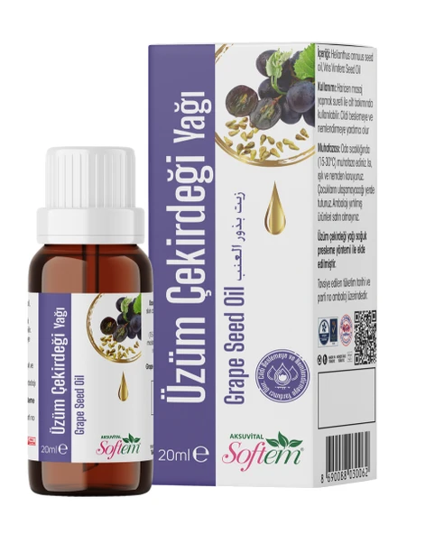 SOFTEM ÜZÜM ÇEKİRDEĞİ YAĞI 20 ML ürün görseli 1