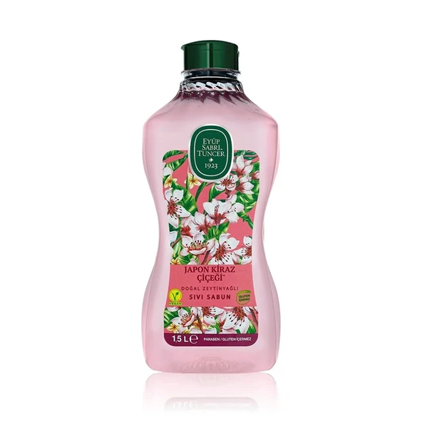 EST ZEYTİNYAĞLI SIVI SABUN JAPON KİRAZ ÇİÇEĞİ 1,5 L PET ŞİŞE