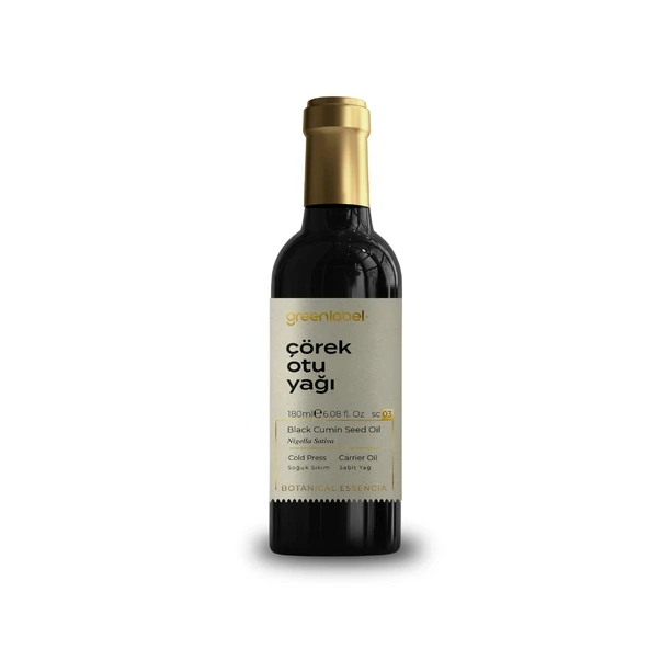 GREENLABEL ÇÖREK OTU YAĞI *YERLİ TOHUM 180 ML. (SOĞUK SIKIM) ürün görseli 1
