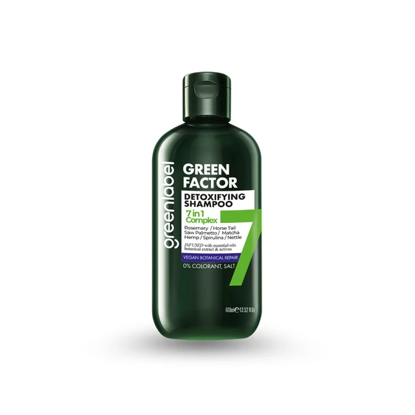 GREENLABEL GREEN FACTOR 7 BİTKİLİ ONARICI VE YOĞUN BAKIM ŞAMPUANI 400 ML.