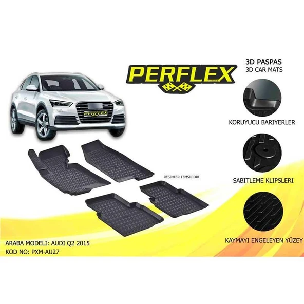 Perflex Paspas 3D Havuzlu Audi Q2 2015+ ürün görseli 1