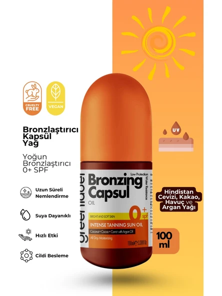 GREENLABEL BRONZLAŞTIRICI KAPSÜL YAĞI 100 ML. ürün görseli 1