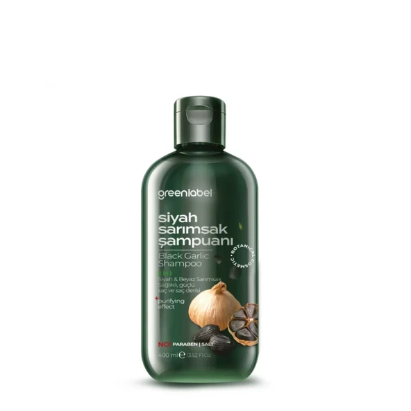 GREENLABEL 2 İN 1 BEYAZ & SİYAH SARIMSAK ŞAMPUANI 400 ML. ürün görseli 1