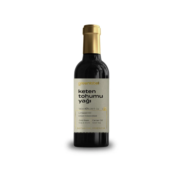 GREENLABEL KETEN TOHUMU YAĞI 180 ML. (SOĞUK SIKIM)