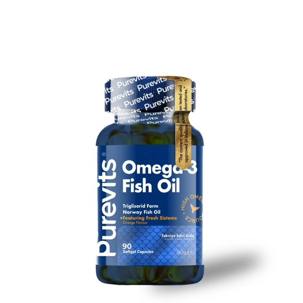 PUREVITS ADVANCED OMEGA-3 FISH OİL 90 SOFTGELS ürün görseli 1