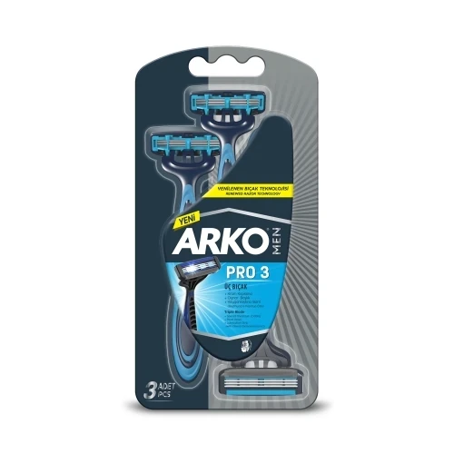 Arko Men Pro 3 Üç Bıçaklı 3'lü Tıraş Bıçağı