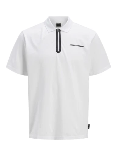 Jack Jones Erkek Jcofusion  Yüksek Yaka Beyaz Tişört 12278562