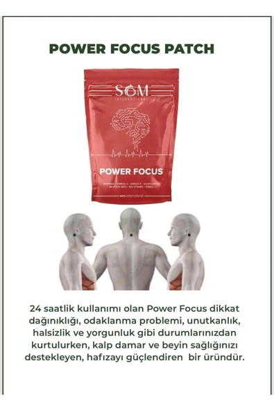 SOM POWER FOCUS-MORİNGA OLEİFERA, OMEGA 3 VE 9, B12 VİTAMİN VE ÇİNKO IÇEREN 24 SAAT ETKİLİ BANT - 2