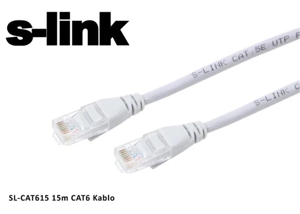 S-link sl-cat615 Cat6 15Mt Gri Utp Patch Kablo - 2