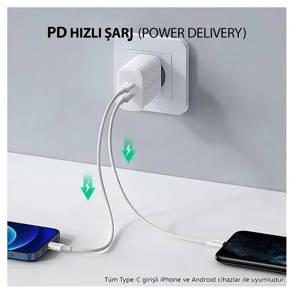 NPO UTC02 60W 20cm TPE USB to Type-C Hızlı Şarj ve Data Kablosu 2 Adet - 2