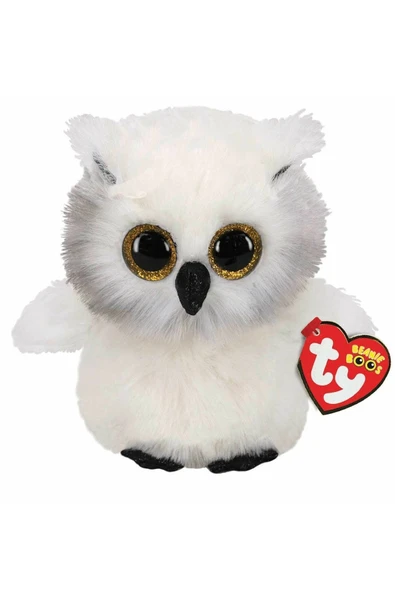 TY Peluş Beyaz Baykuş Snowy 15cm. - Kalp Isıtan Bir Hediye