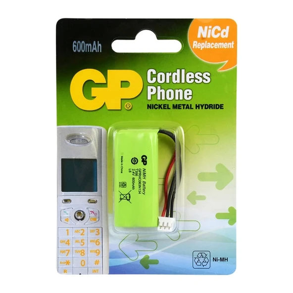 GP T356 2.4V 600Mah 2'liİ Telsiz Telefon Pili - Resim 2