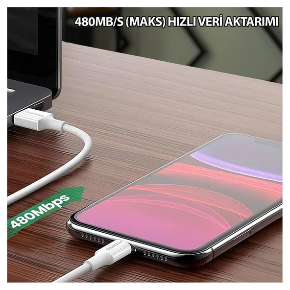 NPO UTC02 60W 20cm TPE USB to Type-C Hızlı Şarj ve Data Kablosu 2 Adet - 4