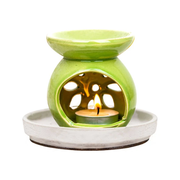 Evvahe Doğal Seramik Buhurdanlik (Yeşil)