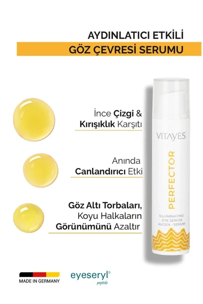 VITAYES Göz Çevresi Peptit Kompleks Serumu Mor Halkalar Ve Torbalar Için Canlandırıcı & Sıkılaştırıcı Bakım 15ml - 2