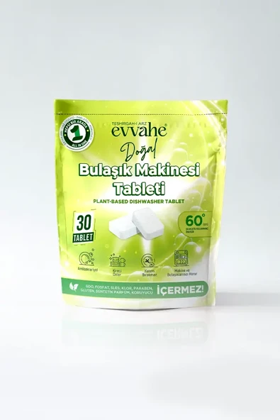 Bitkisel Bulaşık Makinesi Tableti (30 Tablet)