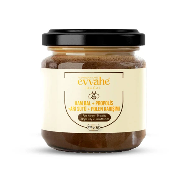 Ham Bal + Propolis + Arı Sütü + Polen Karışımı 250gr