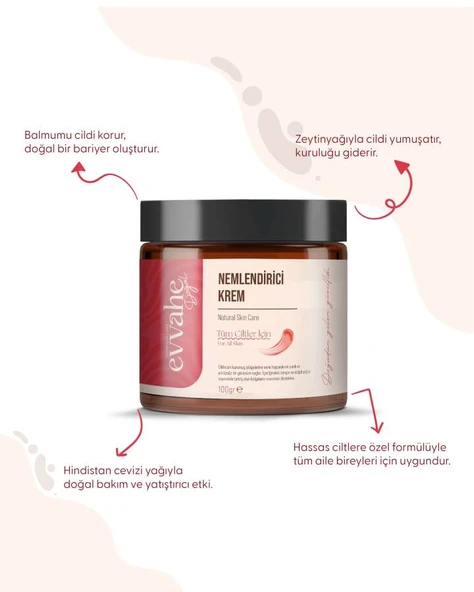 Evvahe Doğal Nemlendirici Krem (100Ml) - 2