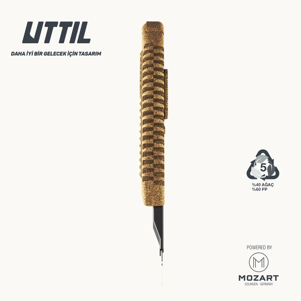 UTTIL Aura Natura Nmuk03-an %40 Ahşap Gövdeli 18mm Maket Bıçağı - 4