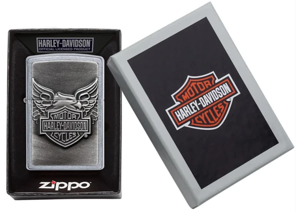 Zippo Harley Davidson Iron Eagle Dizayn Çakmak - 5