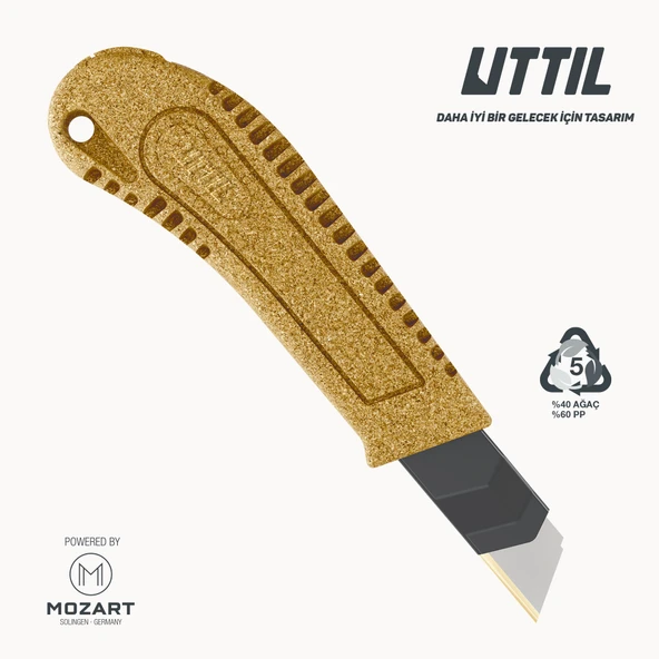 UTTIL Aura Natura Nmuk03-an %40 Ahşap Gövdeli 18mm Maket Bıçağı - 3