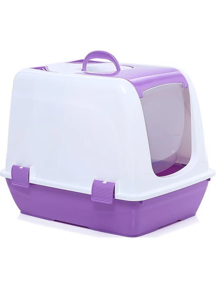 BÜYÜK BOY KAPALI KEDİ TUVALETİ 37X45X40CM - 3