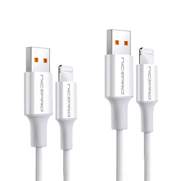 NPO UTL20 45W 2m TPE USB to Lightning Hızlı Şarj ve Data Kablosu 2 adet