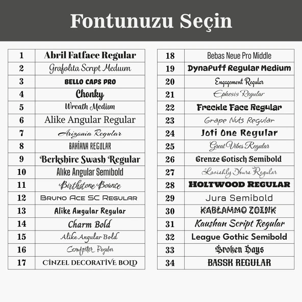 Woodsaka Özelleştirilebilir İsimlik - 4