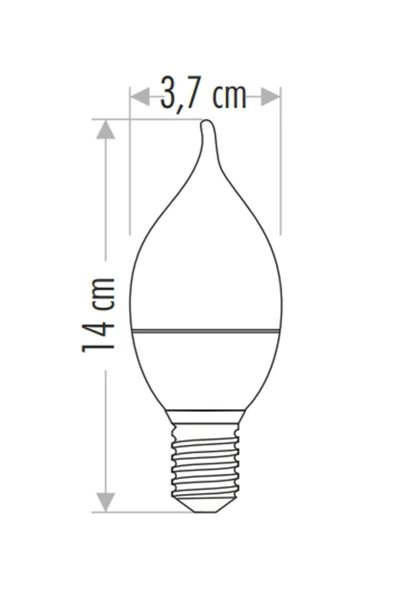 Ct-4084 8w E14 6400k Beyaz Ledli Kıvrık Buji Ampul - Resim 2