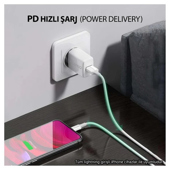 NPO UTL20 45W 2m TPE USB to Lightning Hızlı Şarj ve Data Kablosu 2 adet - 4