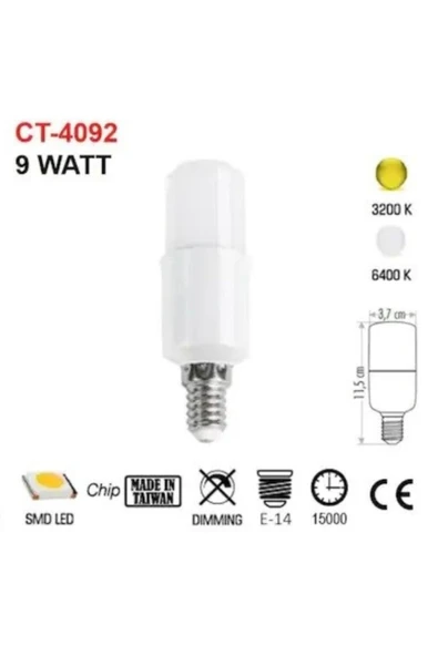 Ct-4092 9w Led Ampul E-14 Beyaz - 2
