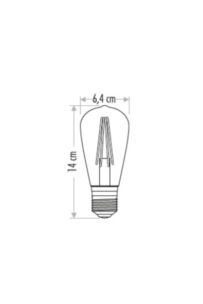 6w E27 2700k Amber Rustik Led Ampul Ct-4284 - 2