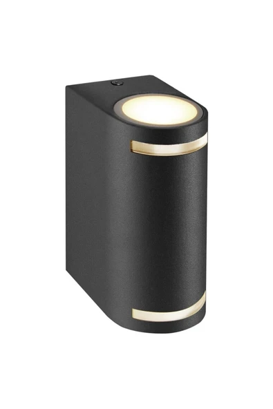 İbiza İki Yönlü Dekoratif Huzmeli Oval Duvar Aplik - Siyah - IP64 - Gu10 - CT-7062 - 4