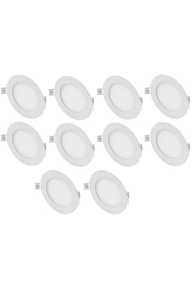 10 Adet 12 Watt Slim Led Panel Gün Işığı Metal Kasa