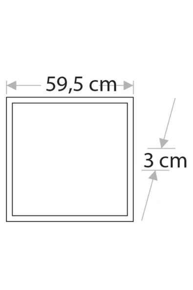 10 Adet Ct 5283 Sıva Altı Led Panel 40w 60x60 6400k Beyaz Işık - Resim 3