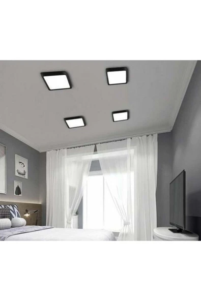 18w Led Panel Kare Sıva Üstü Siyah Kasa Günışığı Ct-5236G - Resim 4