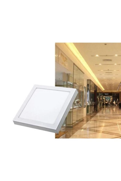 18w Sıva Üstü Kare Led Panel Armatür Ct-5234 - Beyaz Işık
